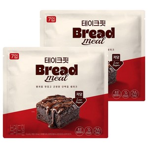 테이크핏 브레드밀 단백질 쉐이크 초코브라우니, 14개, 45g