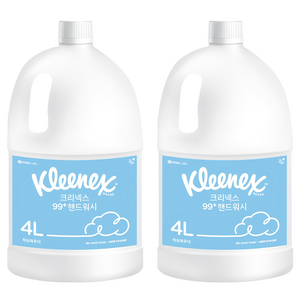 크리넥스 99 플러스 핸드워시 리필 허브파우더, 4L, 2개