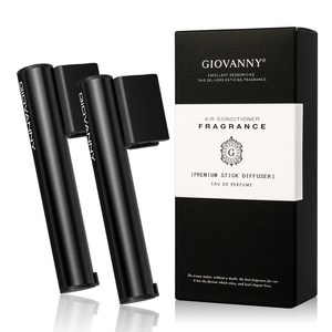 GIOVANNY 파워스틱 차량용 방향제 케이스 2p + 리필 5g 4p, 매트 블랙 ( 화이트머스크 ), 1세트 골드박스 특가