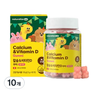 네추럴라이즈 칼슘 & 비타민D 꾸미 150g, 60정, 10개