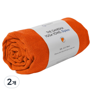 가네샤요가프랍스 가네샤 요가 매트 타월 슬립리스, Tan Orange, 2개