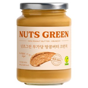 넛츠그린 100% 땅콩 스프레드 크런치, 480g, 1개