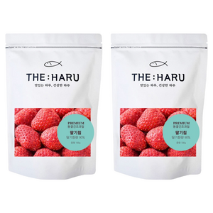 THEHARU 동결건조과일 딸기칩, 100g, 2개