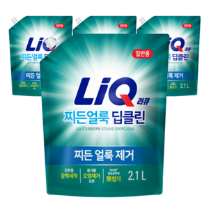 리큐 찌든 얼룩 딥클린 액상세제 일반용, 4개, 2.1L