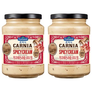 폰타나 카르니아 베이컨 앤 머쉬룸 스파이시 크림 파스타소스, 430g, 2개