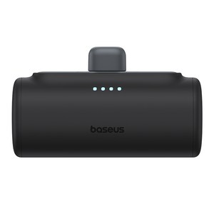 베이스어스 20w 고속충전 컴팩트 도킹형 보조배터리 5000mAh 타입C, 블랙