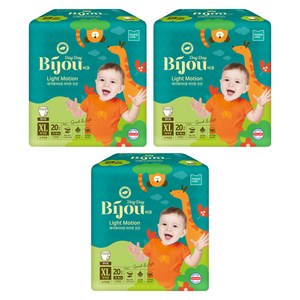 데이데이비쥬 라이트모션 팬츠 기저귀 남여공용, 특대형(XL), 60매
