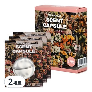 벨르아망 센트캡슐 차량용 방향제 리필키트 4ml 3개입, 2세트, 플로럴 플라워