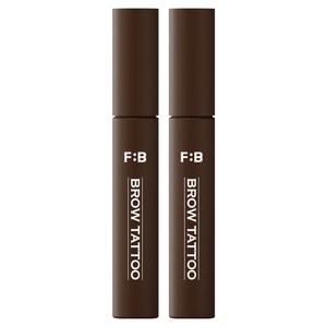 포뷰트 틴티드 아이브로우 타투, 브라운, 2개