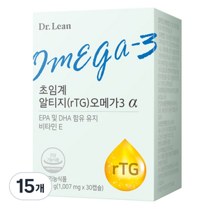 닥터린 정품 초임계 알티지 오메가3 알파, 30정, 15개