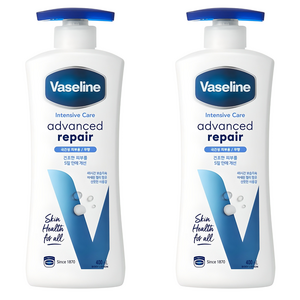 바세린 인텐시브 케어 어드벤스드 리페어 로션 무향, 400ml, 2개