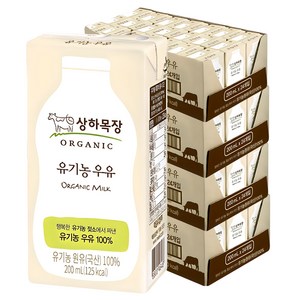 상하목장 유기농 우유, 200ml, 96개