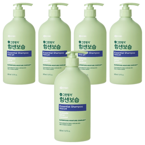 그린핑거 힘센보습 에센셜 샴푸, 500ml, 5개
