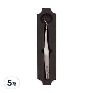 하비미오 초정밀 핀셋 둥근형, 혼합색상, 5개