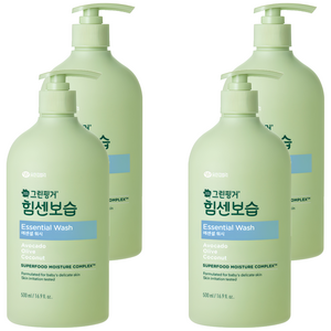 그린핑거 힘센보습 에센셜 워시, 500ml, 4개