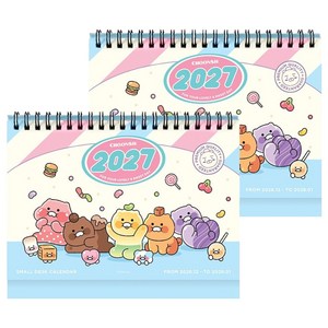 카카오프렌즈 춘식이 2027 스몰 탁상 캘린더 해피믹스, 해피 믹스, 2개