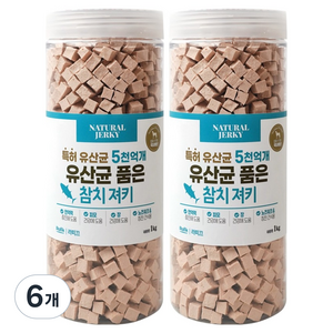 라피끄 강아지 유산균 품은 져키, 참치, 1kg, 6개