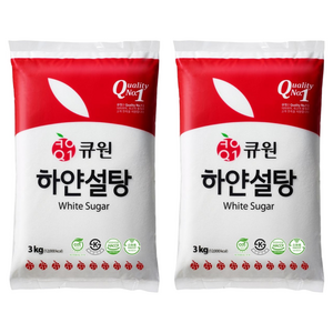 큐원 하얀 설탕, 3kg, 2개