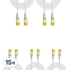 넥스트유 케스오 UTP CAT 6 기가 랜케이블, 3m, 15개, 화이트