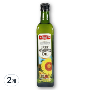 안달루니아 해바라기씨유, 2개, 500ml