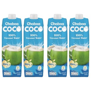 차바 100% 코코넛 워터, 4개, 1L