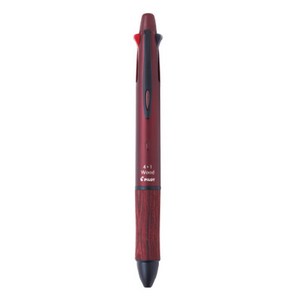 닥터그립 파이롯트 4플러스1 우드 볼팬 0.7mm + 샤프 0.5mm BKHFW-2SR, 1개, 볼드
