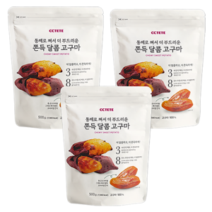 CCTETE 쫀득 달콤 고구마, 500g, 3개