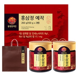 천지인 홍삼정 예작 +쇼핑백, 200g, 1세트