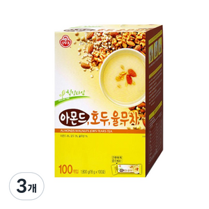 오뚜기 아몬드 호두 율무차, 18g, 100개입, 3개