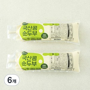 맑은물에 참 좋은 국산콩 100% 순두부, 400g, 6개