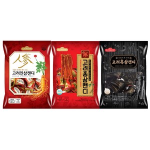 일광제과 고려홍삼캔디 280g + 고려인삼캔디2 280g + 고려흑삼캔디 280g, 840g, 1세트