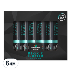 페퍼민트필드 태국 야돔 블랙 인헤일러 기프트 패키지 6개입, 6세트