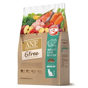 ANF 식스프리 인도어 캣 기능성 사료, 다이어트(체중감소), 6kg, 1개