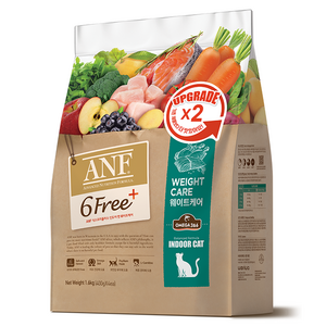 ANF 식스프리플러스 인도어 캣 기능성 사료, 다이어트(체중유지), 1.6kg, 1개