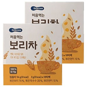 베베쿡 처음 먹는 보리차, 54g, 18개입, 2개