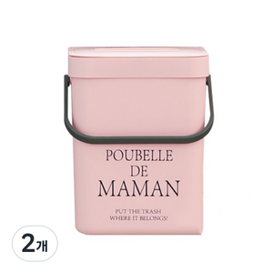 달팽이리빙 푸벨드마망 음식물쓰레기통, 핑크, 2개