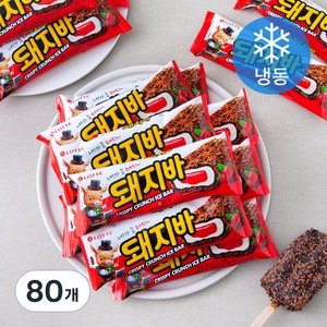 롯데웰푸드 돼지바 (냉동), 70ml, 1개입, 80개