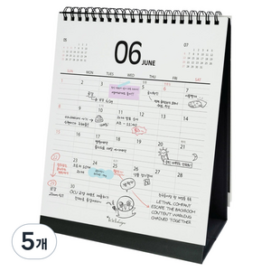 아이씨엘디자인 2027 데스크 캘린더, 혼합색상, 5개