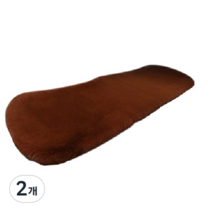 홍홍마켓 겨울용 따뜻한 부드러운 자동차 시트 롱 135 x 48 cm, 딥브라운, 2개
