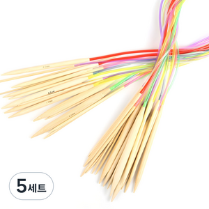 나무 줄바늘 18종 세트, 5세트