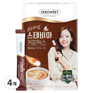 스테비아스위트 프리미엄 커피믹스 골드 에디션, 9.9g, 100개입, 4개