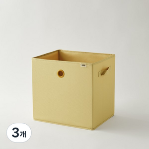 한샘 샘 폴리 수납 바스켓, 옐로우, 3개