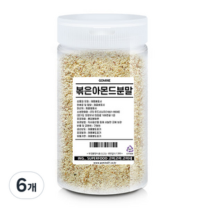 고미네 볶은 아몬드분말, 400g, 6개