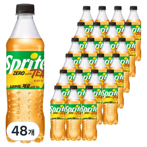 스프라이트 제로 사이다 with TEA, 48개, 500ml