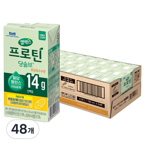 셀렉스 식물성 고단백 프로틴 당솔브 음료 초당옥수수맛, 48개, 190ml