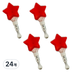 파티공구 LED 별봉, 레드, 24개