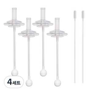 아이앤비 국내 제조 니플 스트로우 세트, 6개월 이상, 4세트