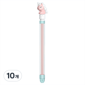 토이토 주사기 펌프 물총 분수 물놀이 유니콘 분수형 48cm, 핑크, 10개