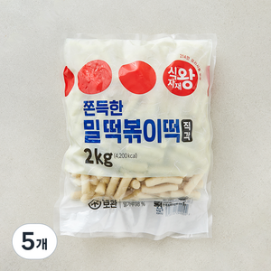 식자재왕 쫀득한 직각 밀떡볶이떡, 2kg, 5개