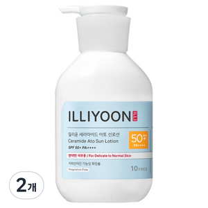 일리윤 세라마이드 아토 선로션 SPF50+ PA++++, 2개, 330ml